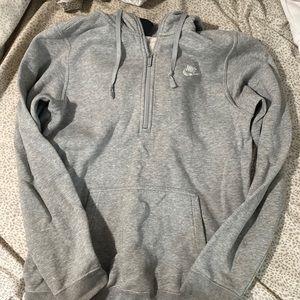 Nike grey quarter zip hoodie